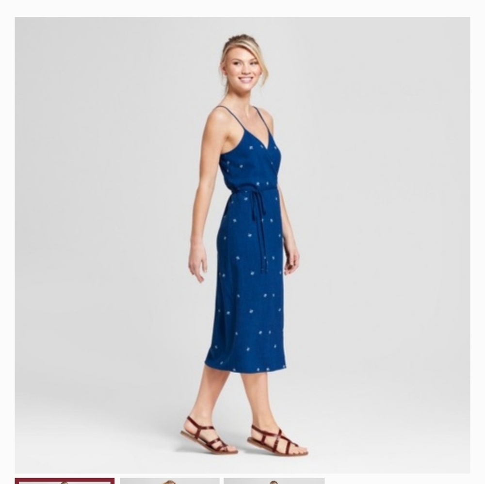 Small Indigo Chambray Wrap Sundress/Coverup